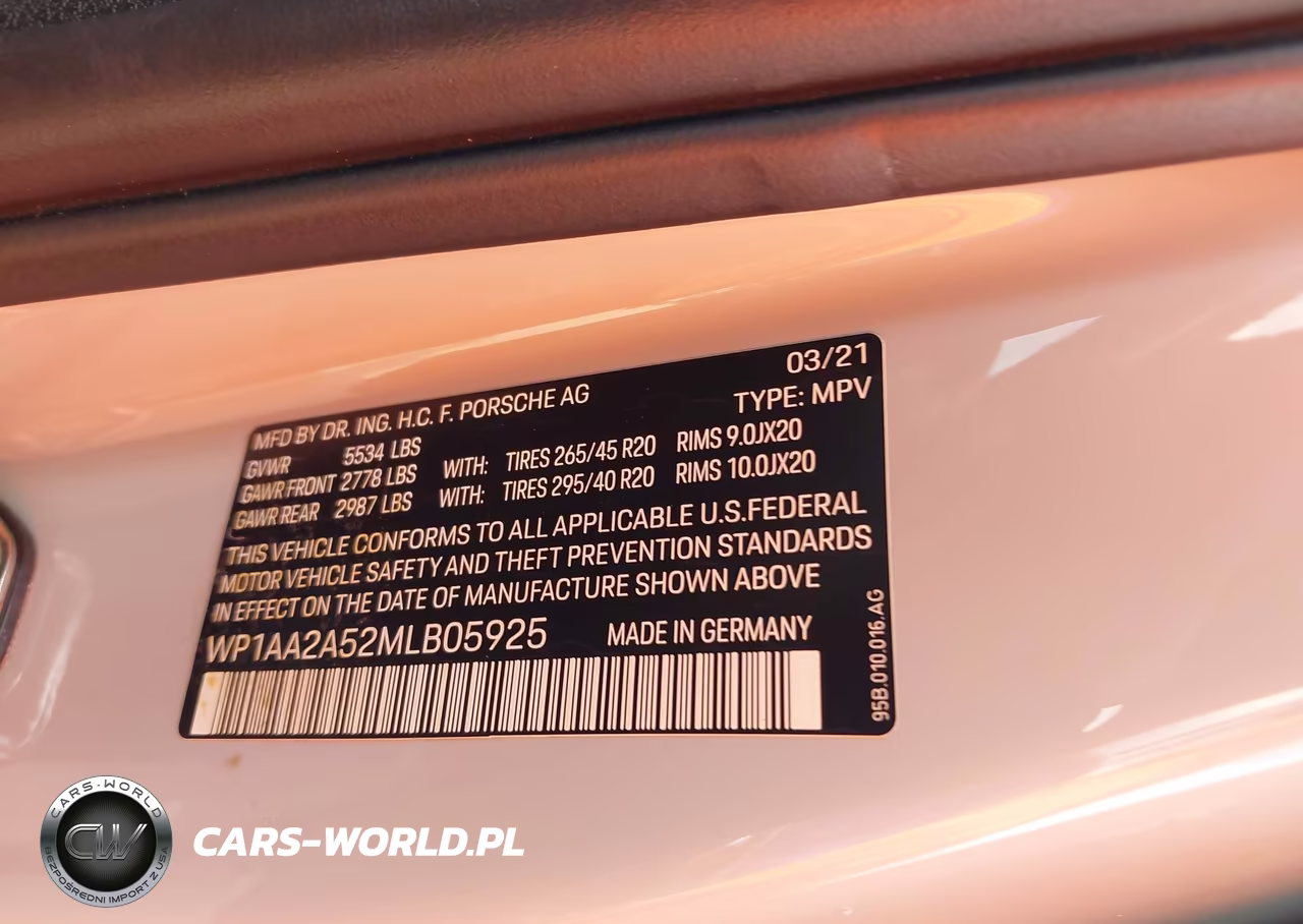 2021 Porsche Macan VIN:WP1AA2A52MLB05925 - 9