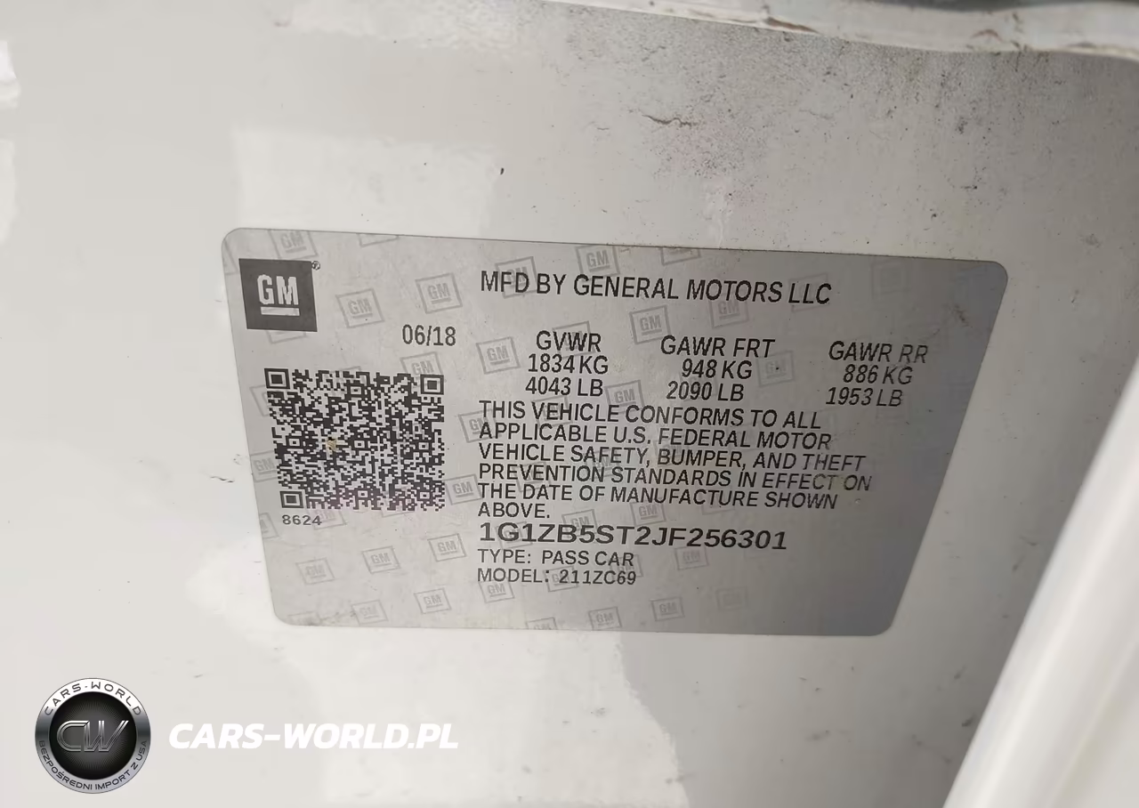 2018 Chevrolet Malibu 1Ls VIN:1G1ZB5ST2JF256301 - 9
