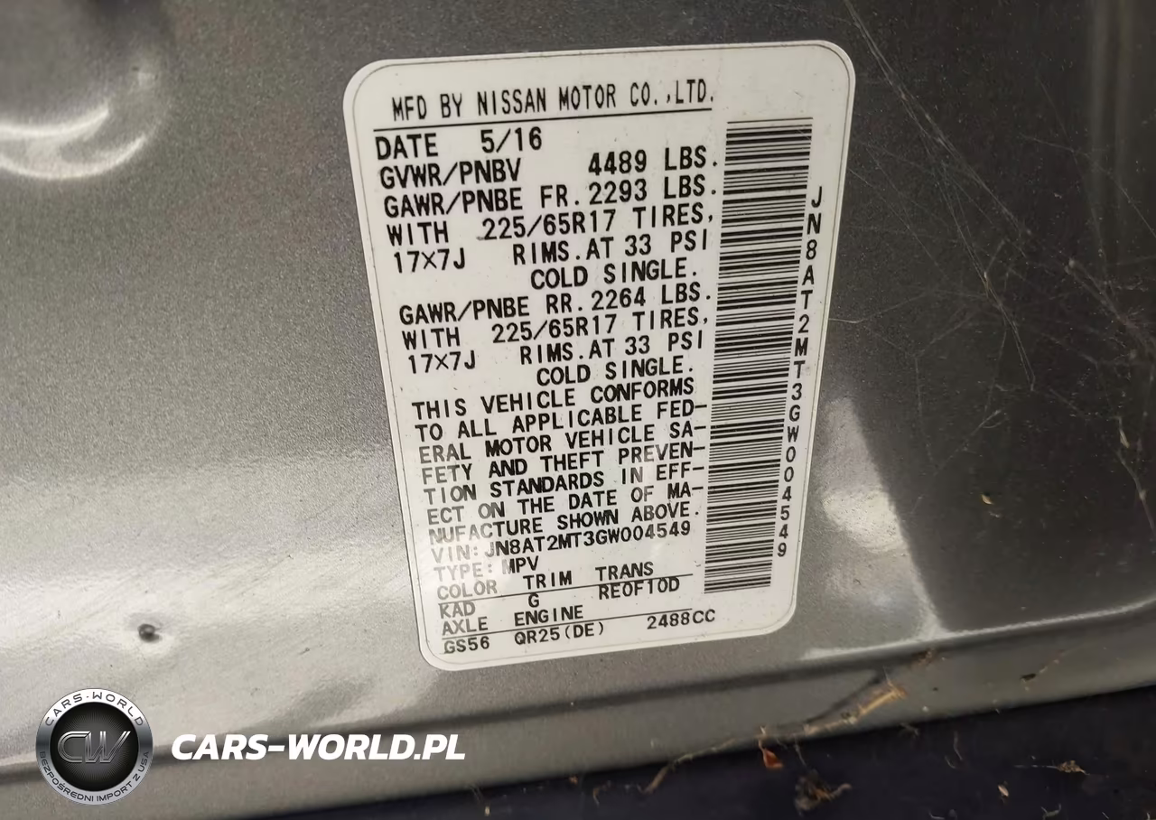 2016 Nissan Rogue S VIN:JN8AT2MT3GW004549 - 9
