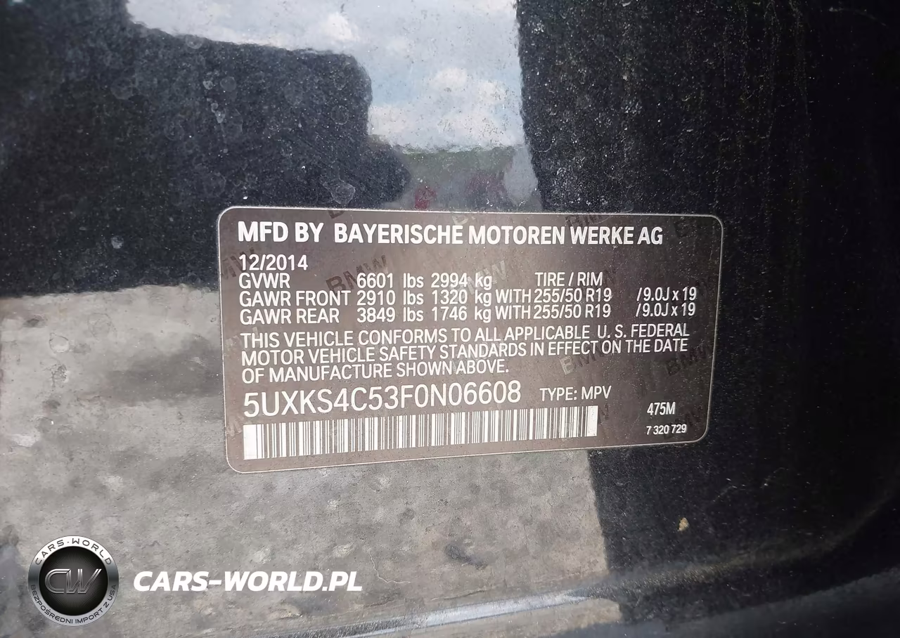 2015 BMW X5 xDrive35D VIN:5UXKS4C53F0N06608 - 9