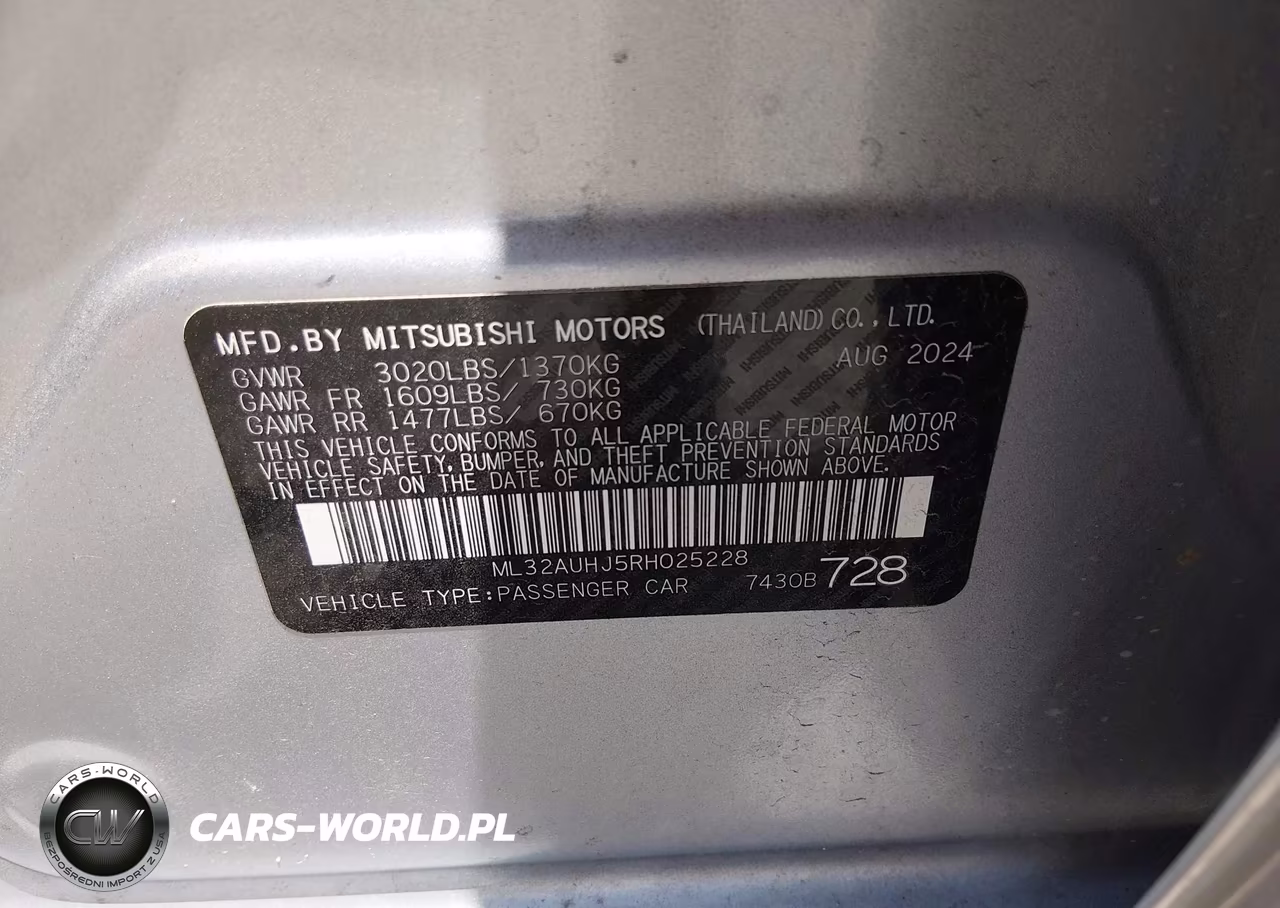 2024 Mitsubishi Mirage Es-Le VIN:ML32AUHJ5RH025228 - 9