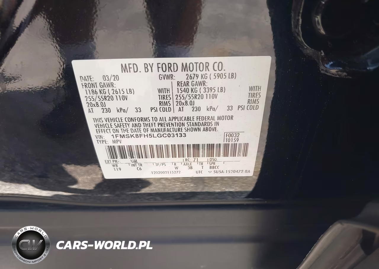 2020 Ford Explorer Limited VIN:1FMSK8FH5LGC03133 - 9