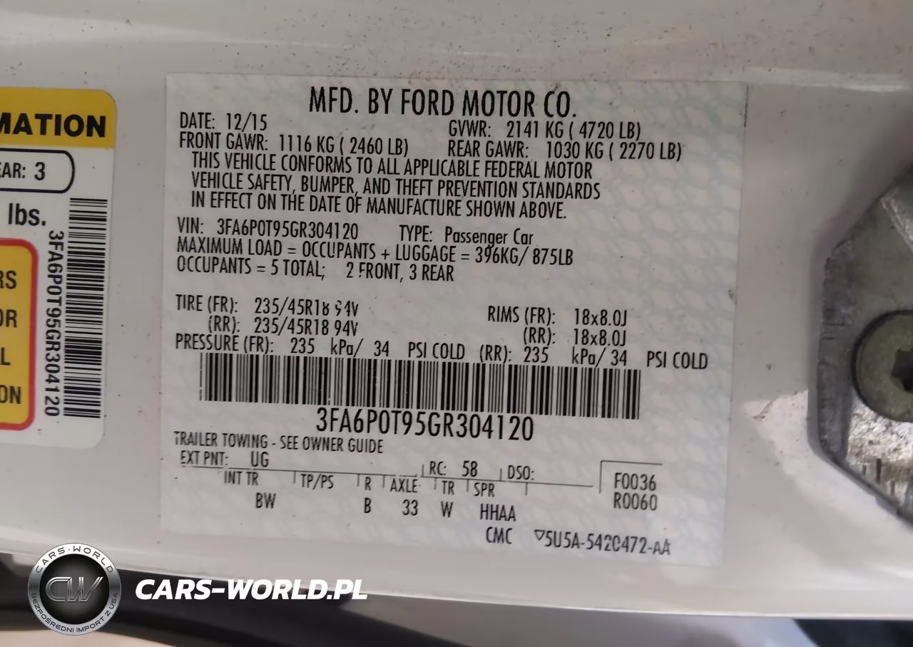 2016 Ford Fusion Se VIN:3FA6P0T95GR304120 - 9