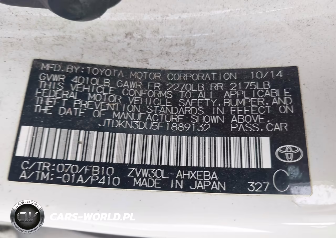 2015 Toyota Prius Three VIN:JTDKN3DU5F1889132 - 9