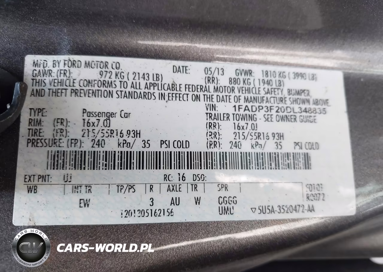 2013 Ford Focus Se VIN:1FADP3F20DL348835 - 9