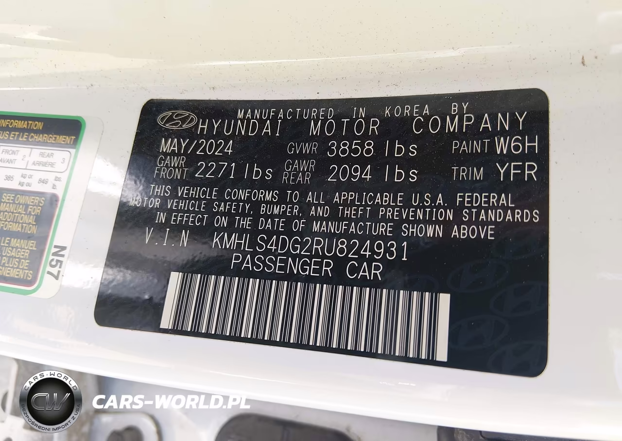 2024 Hyundai Elantra Sel VIN:KMHLS4DG2RU824931 - 9