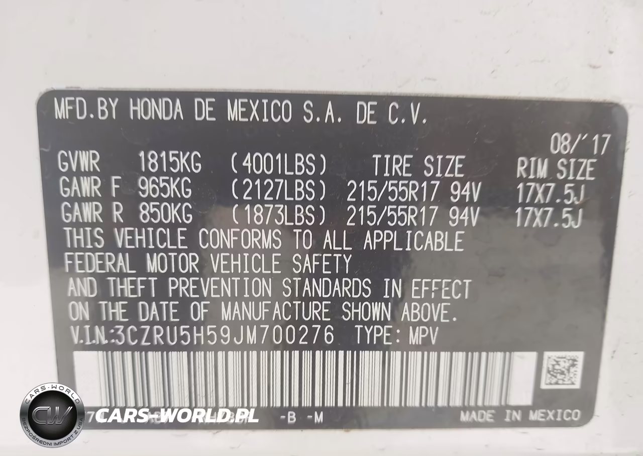 2018 Honda Hr-V Ex VIN:3CZRU5H59JM700276 - 9