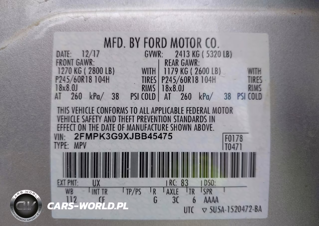 2018 Ford Edge Se VIN:2FMPK3G9XJBB45475 - 9