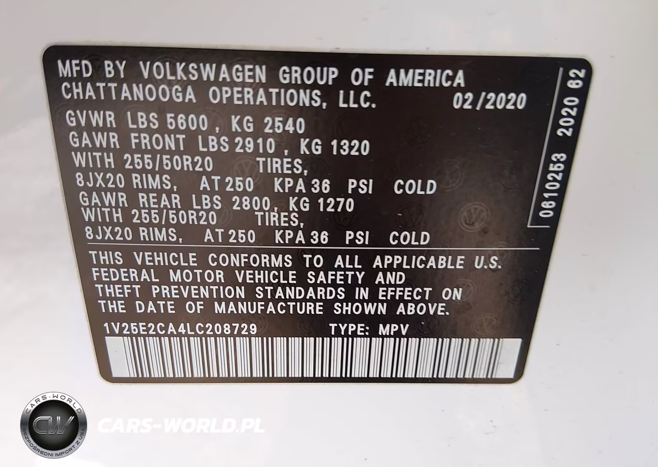 2020 Volkswagen Atlas Cross Sport 3.6L V6 Se W-Technology-3.6L V6 Se W-Technology R-Line VIN:1V25E2CA4LC208729 - 9