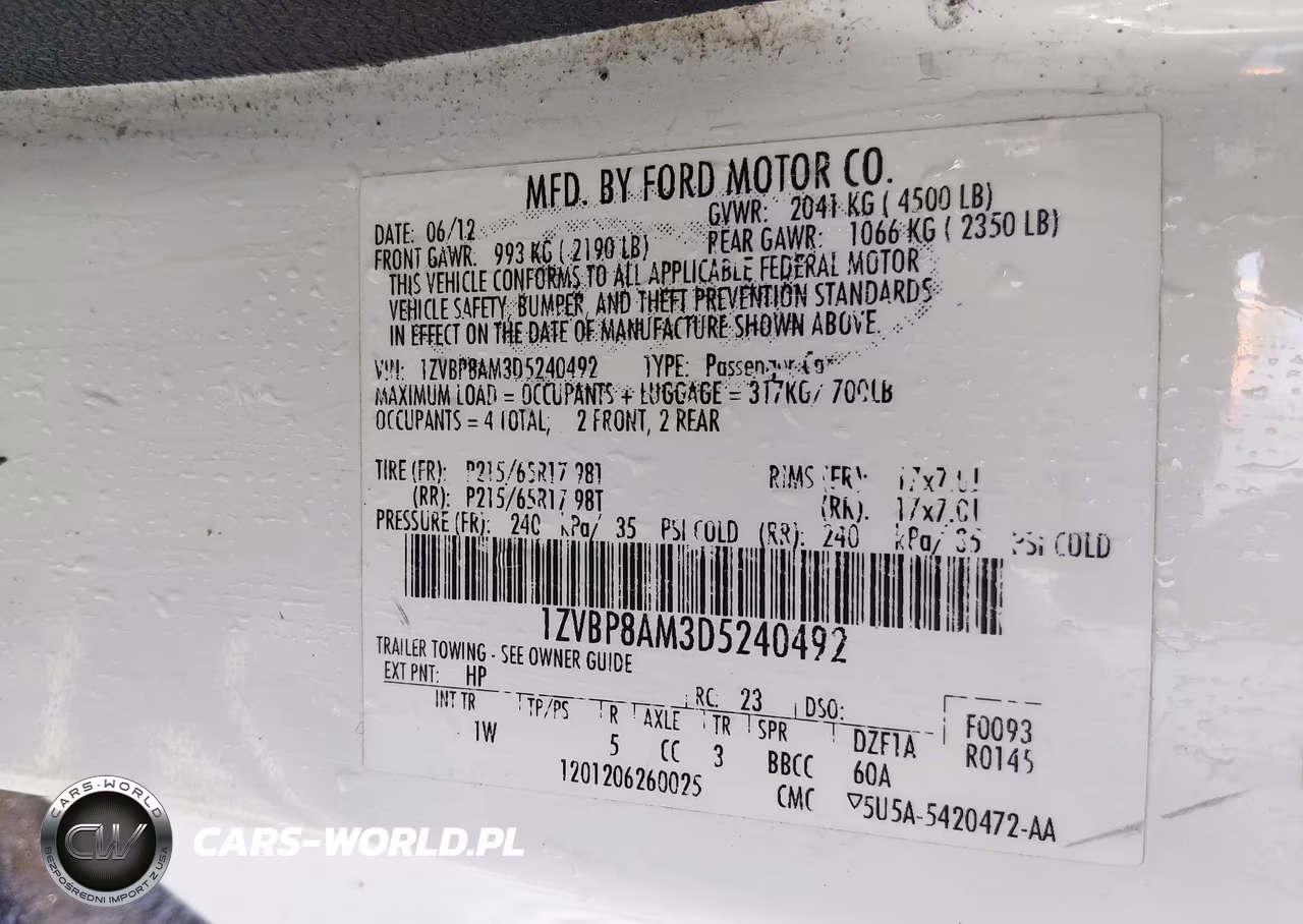2013 Ford Mustang V6 VIN:1ZVBP8AM3D5240492 - 9