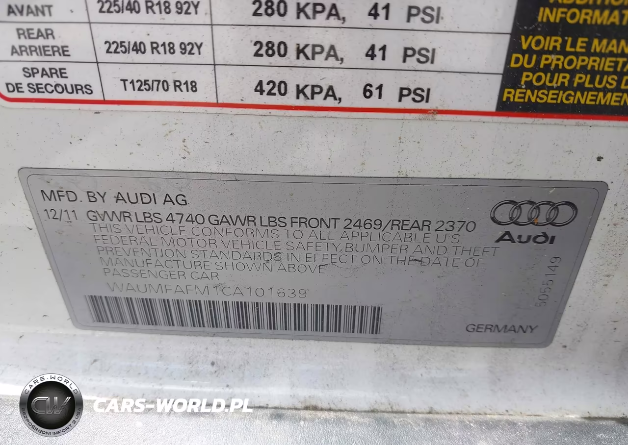2012 Audi A3 2.0T Premium Plus VIN:WAUMFAFM1CA101639 - 9