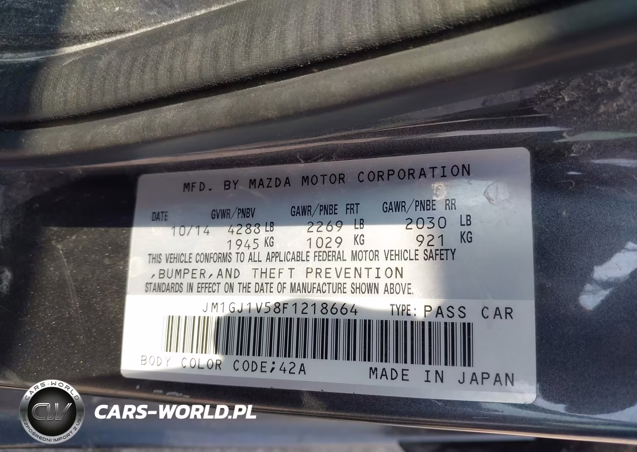 2015 Mazda Mazda6 I Touring VIN:JM1GJ1V58F1218664 - 9