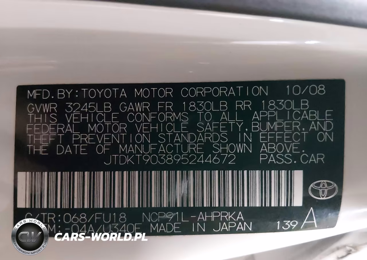 2009 Toyota Yaris VIN:JTDKT903895244672 - 9