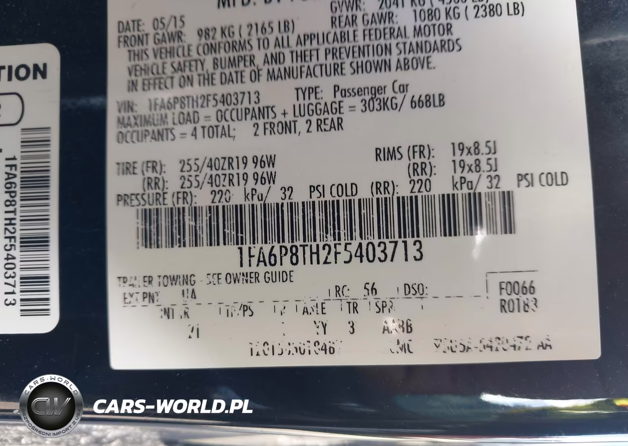 2015 Ford Mustang Ecoboost VIN:1FA6P8TH2F5403713 - 9