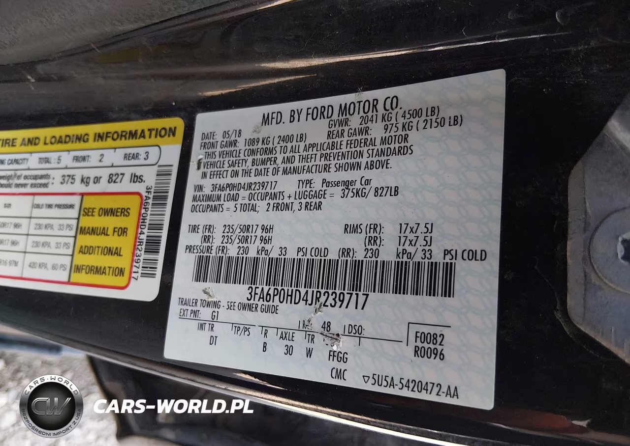 2018 Ford Fusion Se VIN:3FA6P0HD4JR239717 - 9