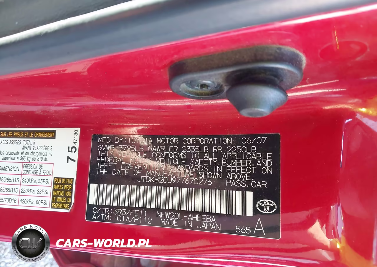 2007 Toyota Prius VIN:JTDKB20U977670276 - 9