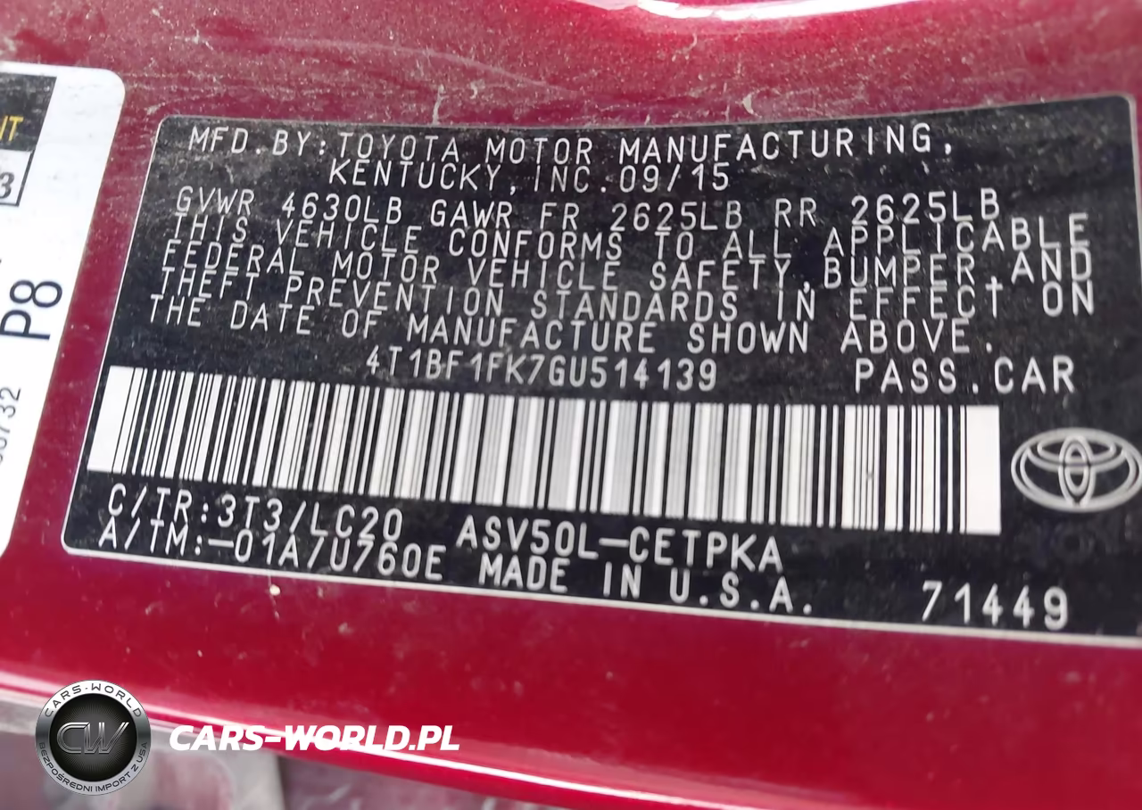 2016 Toyota Camry Xse VIN:4T1BF1FK7GU514139 - 9