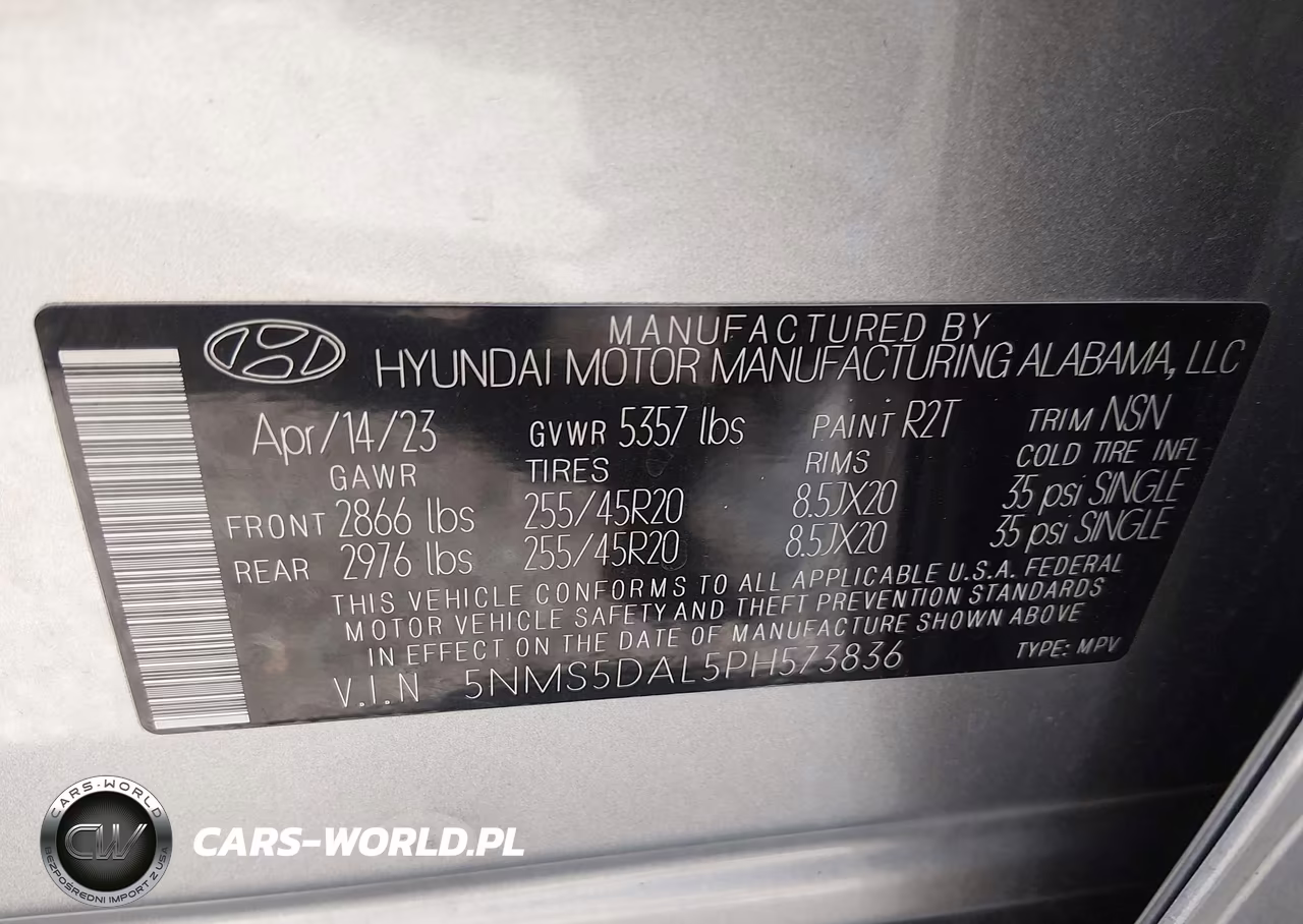 2023 Hyundai Santa Fe Calligraphy VIN:5NMS5DAL5PH573836 - 9