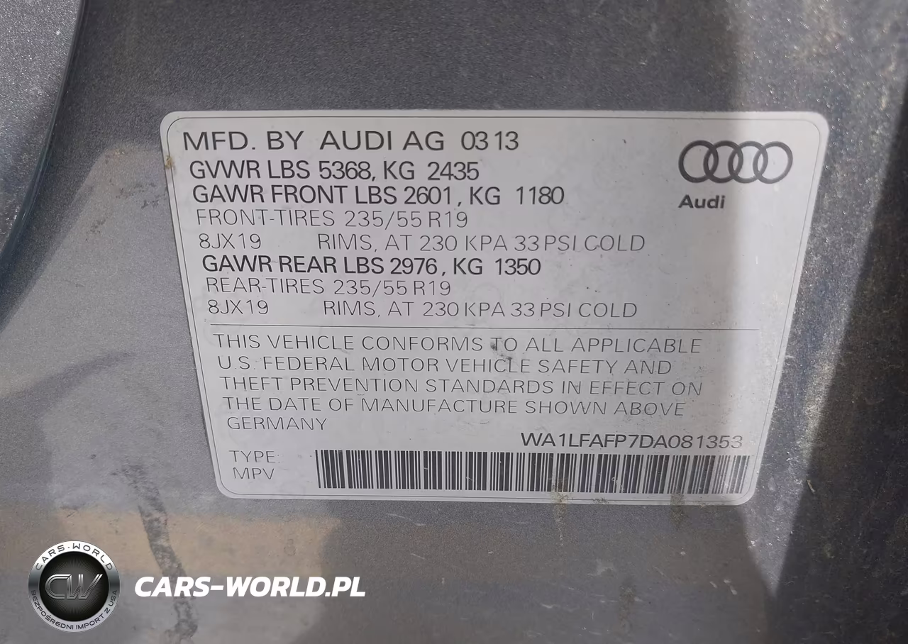 2013 Audi Q5 2.0T Premium VIN:WA1LFAFP7DA081353 - 9