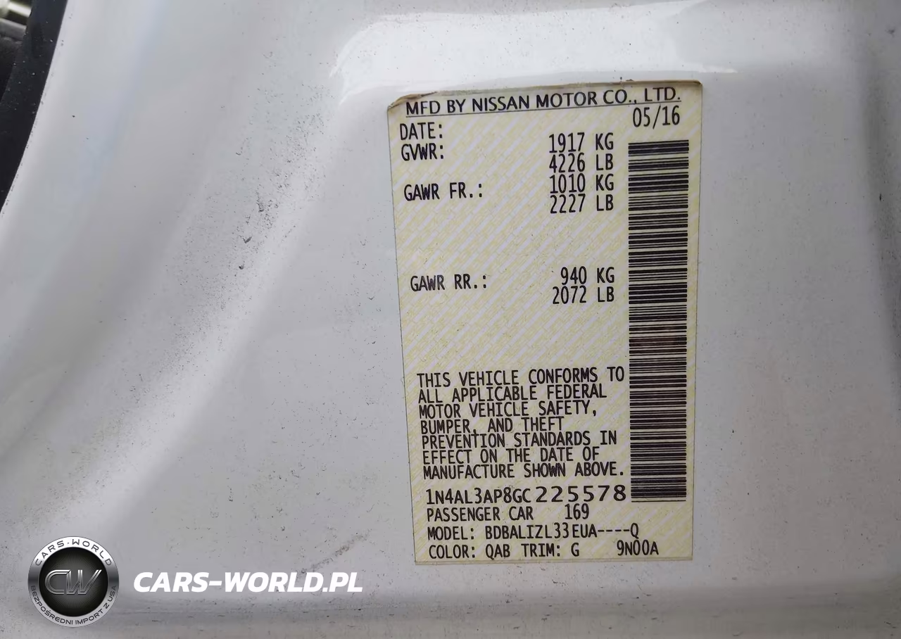 2016 Nissan Altima 2.5 Sv VIN:1N4AL3AP8GC225578 - 9