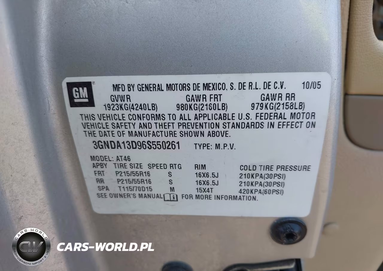 2006 Chevrolet Hhr Ls VIN:3GNDA13D96S550261 - 9