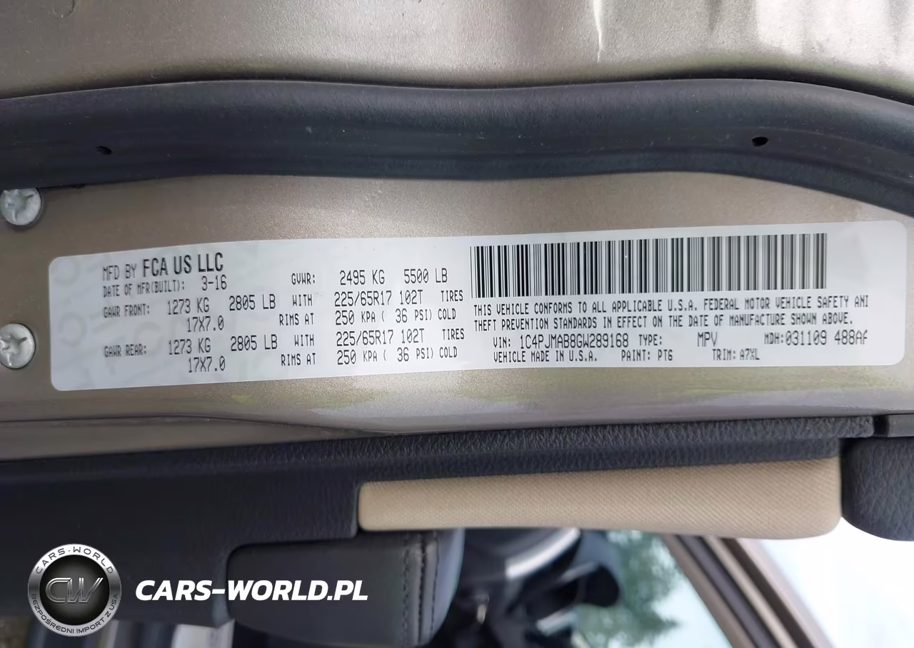 2016 Jeep Cherokee Sport VIN:1C4PJMAB8GW289168 - 9