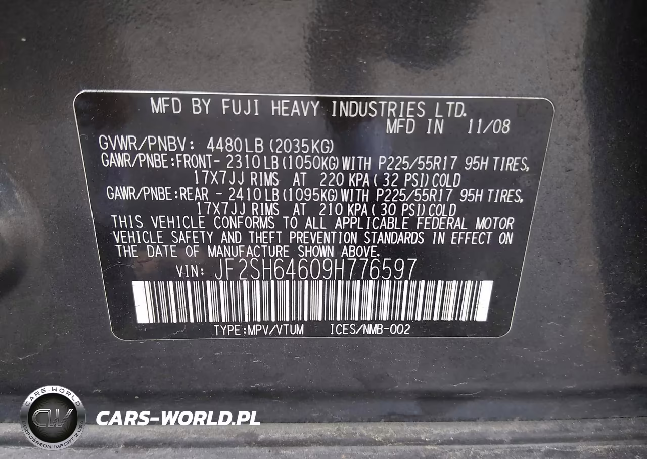 2009 Subaru Forester 2.5X Limited VIN:JF2SH64609H776597 - 9