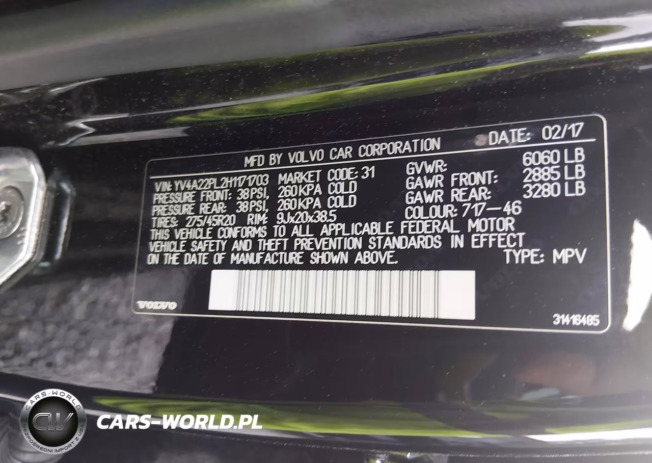 2017 Volvo Xc90 T6 Inscription VIN:YV4A22PL2H1171703 - 9