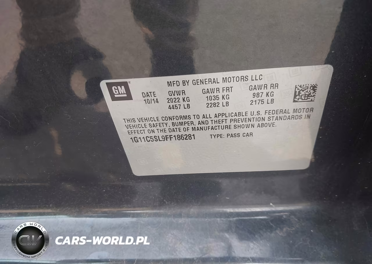 2015 Chevrolet Malibu 1Lt VIN:1G11C5SL9FF186281 - 9