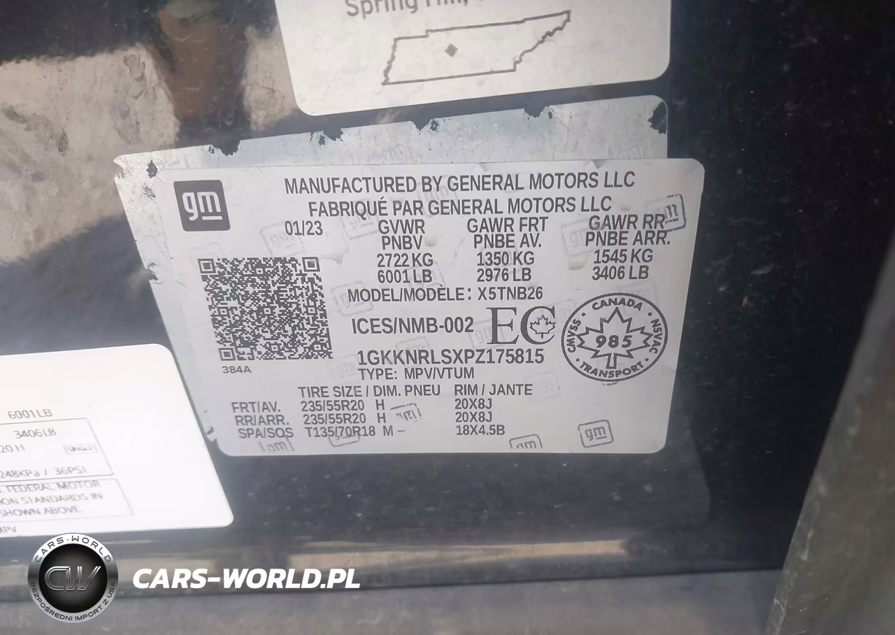 2023 GMC Acadia Sle VIN:1GKKNRLSXPZ175815 - 9