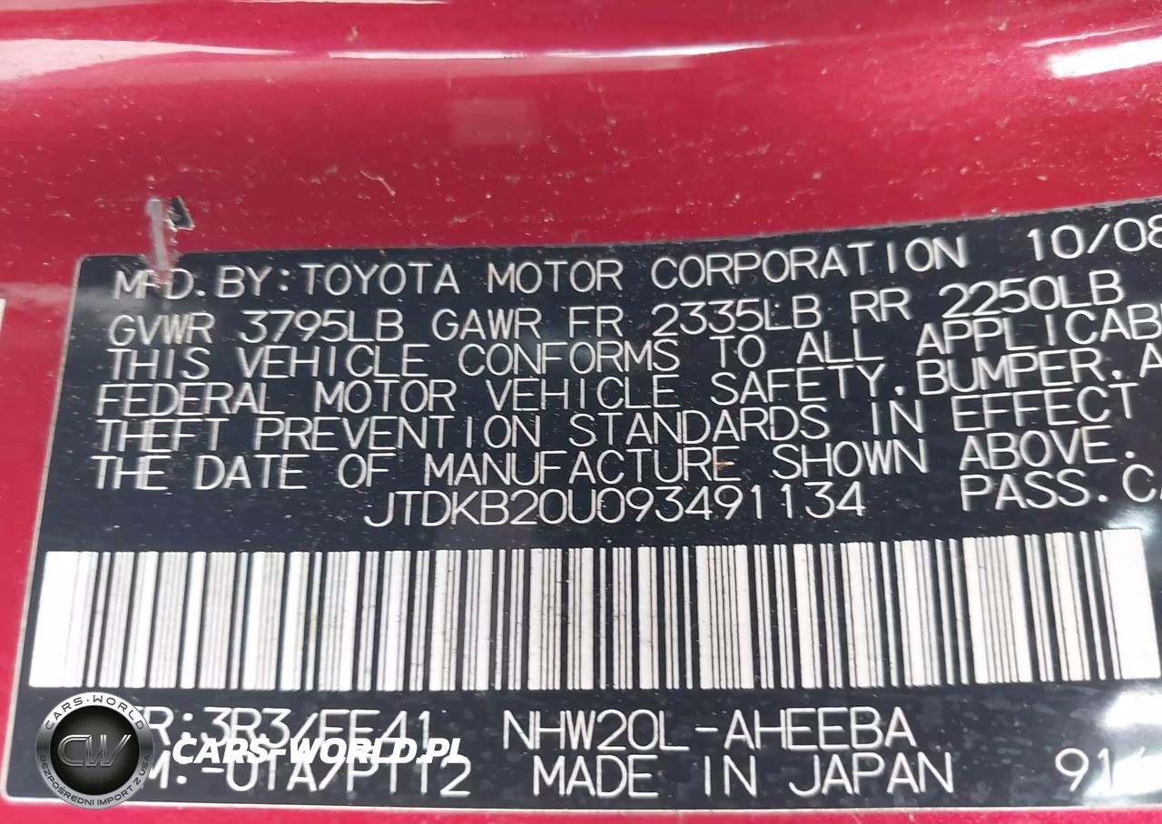2009 Toyota Prius VIN:JTDKB20U093491134 - 9