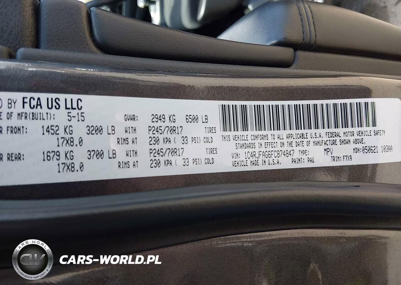 2015 Jeep Grand Cherokee Laredo VIN:1C4RJFAG6FC874847 - 9