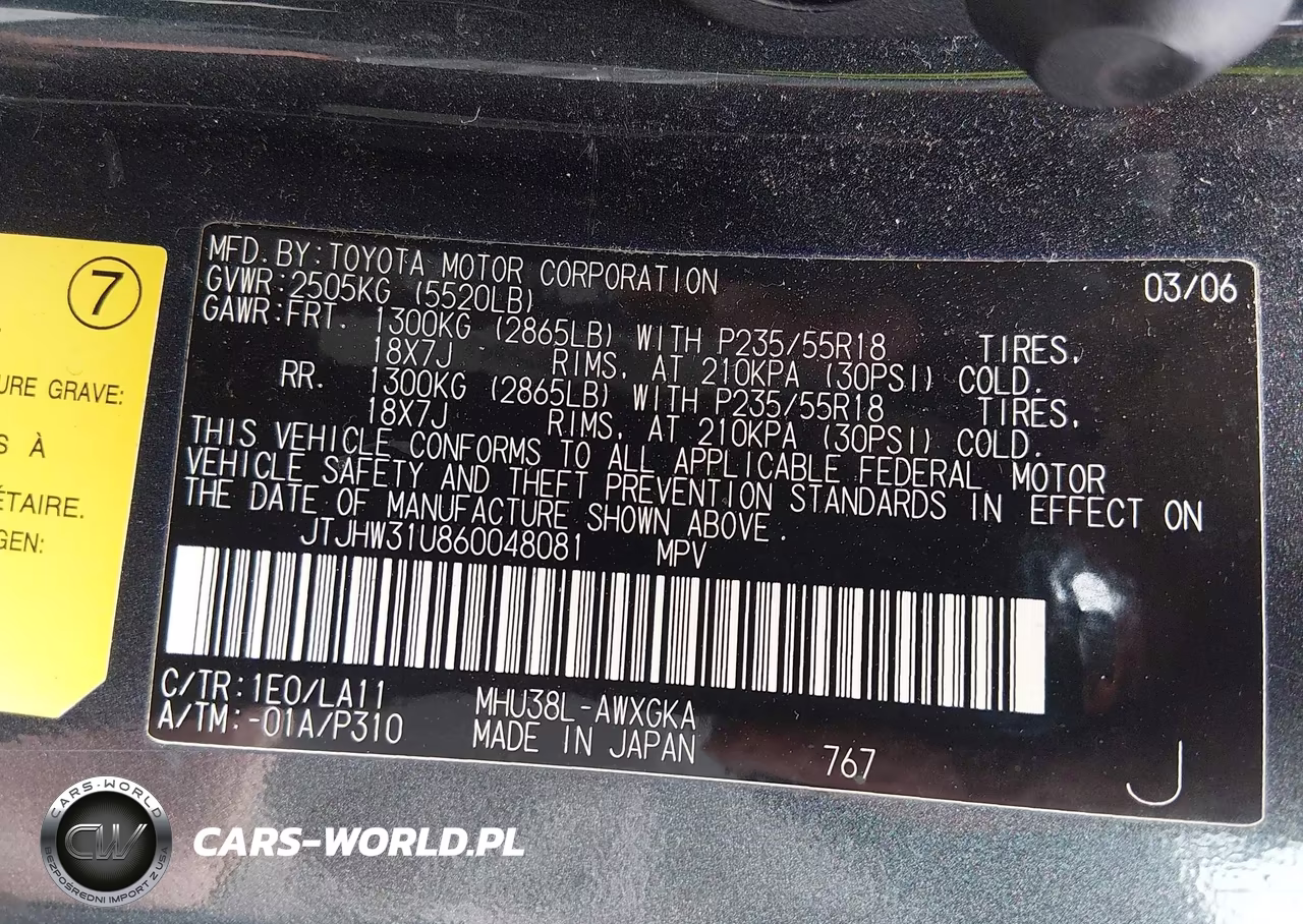 2006 Lexus Rx 400H VIN:JTJHW31U860048081 - 9