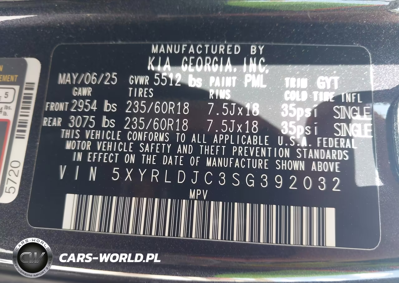 2025 Kia Sorento S VIN:5XYRLDJC3SG392032 - 9