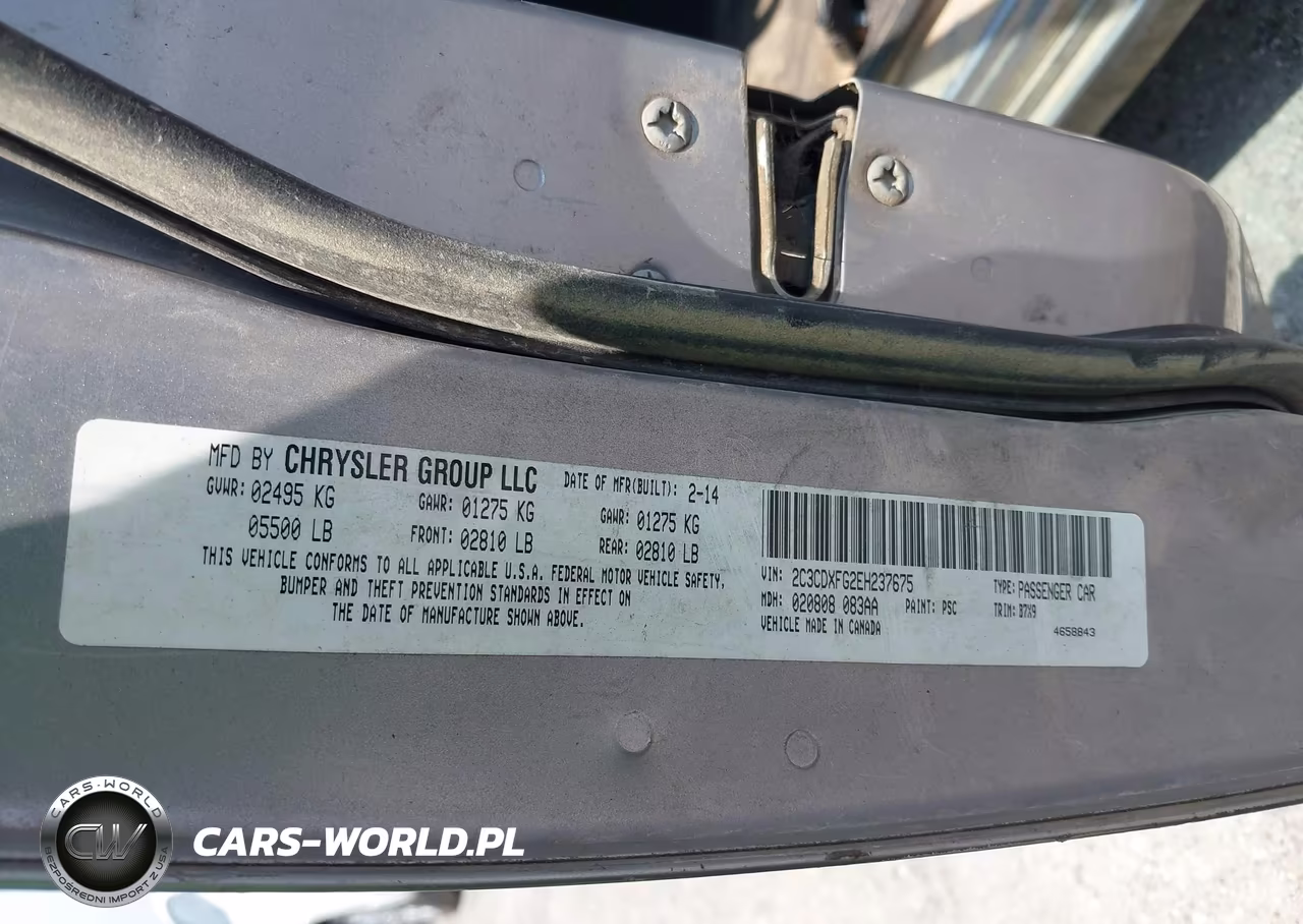 2014 Dodge Charger Se VIN:2C3CDXFG2EH237675 - 9