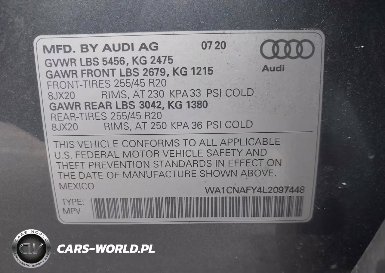 2020 Audi Q5 Prestige 45 Tfsi Quattro S Tronic VIN:WA1CNAFY4L2097448 - 9