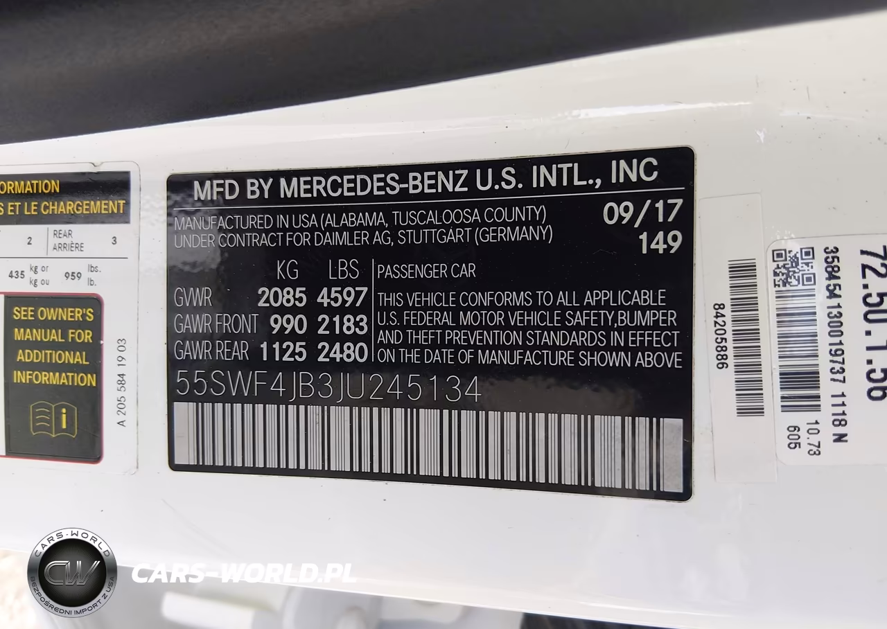 2018 Mercedes-Benz C 300 VIN:55SWF4JB3JU245134 - 9