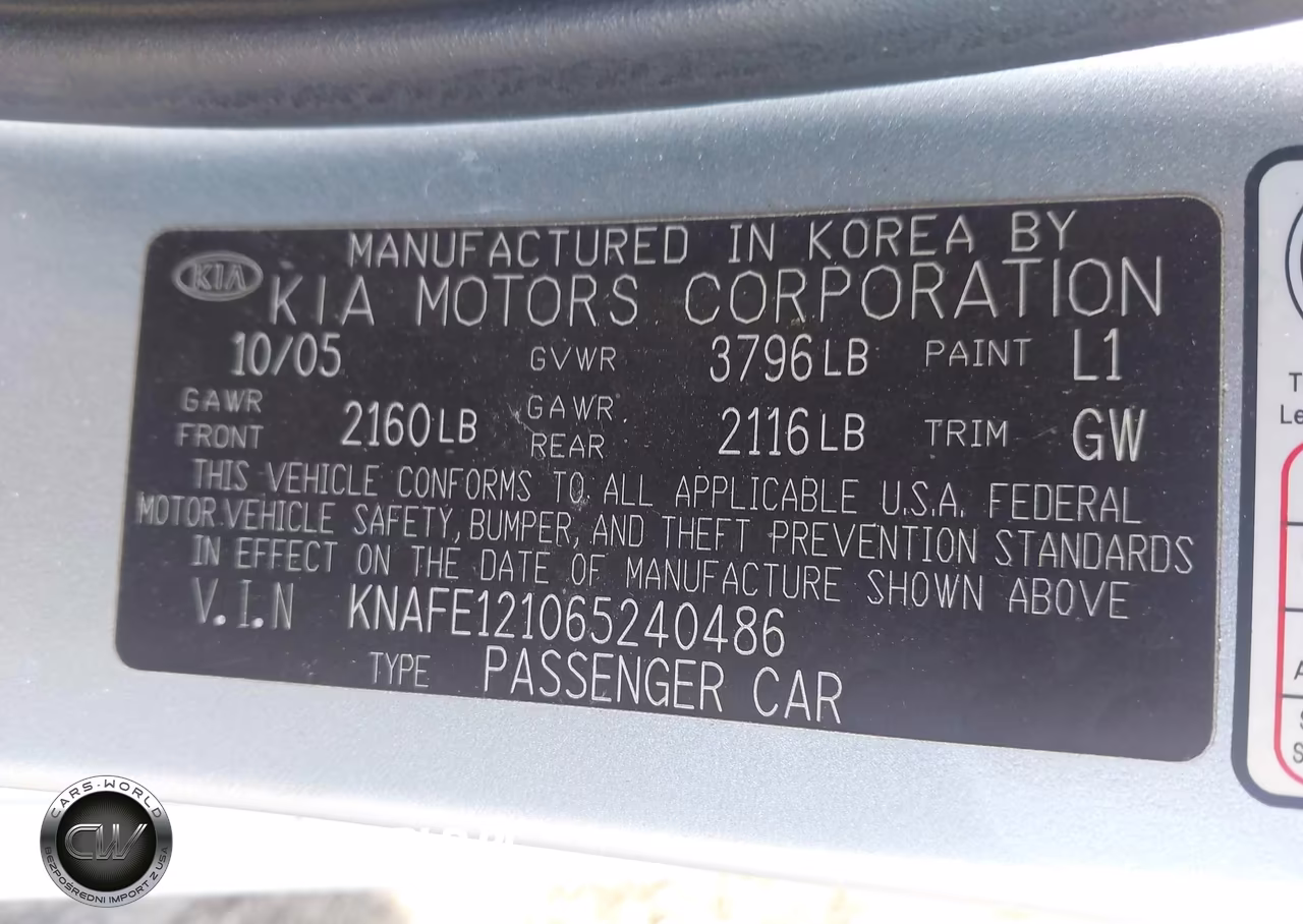 2006 Kia Spectra Ex-Lx-Sx VIN:KNAFE121065240486 - 9