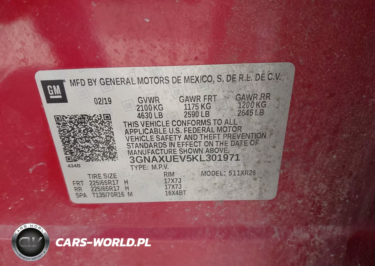 2019 Chevrolet Equinox Lt VIN:3GNAXUEV5KL301971 - 9