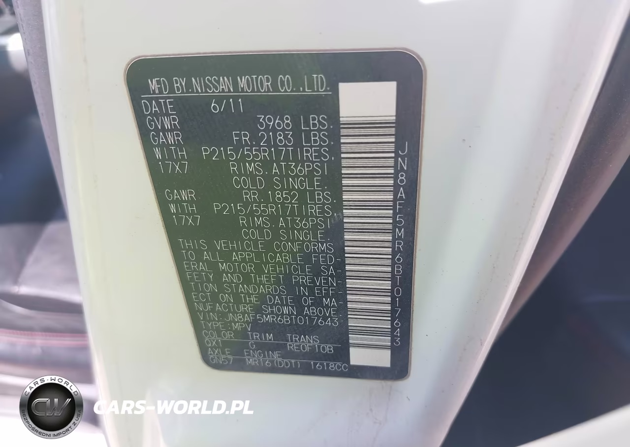 2011 Nissan Juke Sl VIN:JN8AF5MR6BT017643 - 9