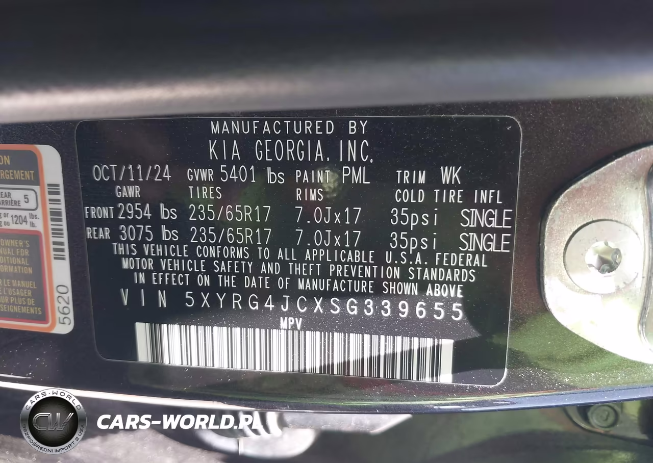 2025 Kia Sorento Lx VIN:5XYRG4JCXSG339655 - 9