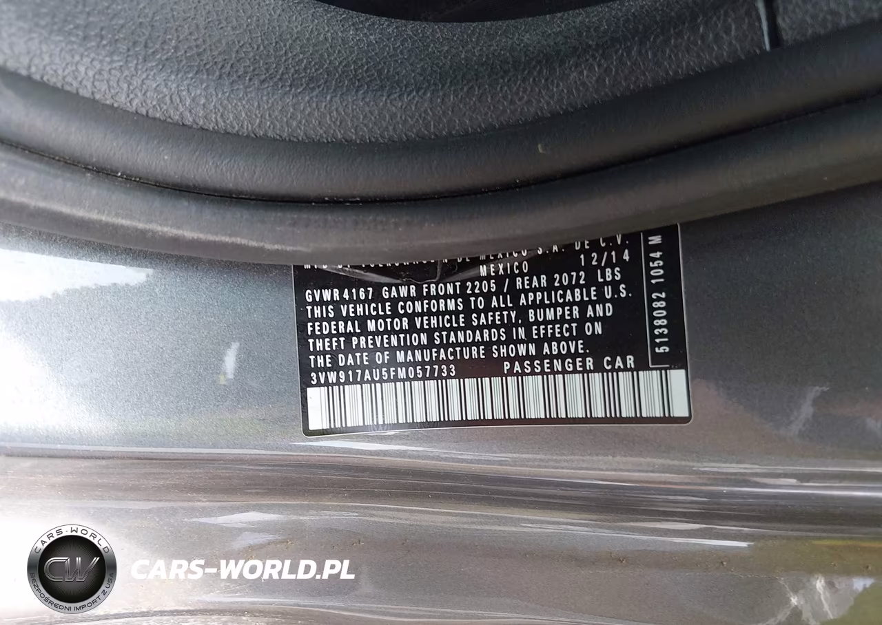 2015 Volkswagen Golf Tsi S 2-Door VIN:3VW917AU5FM057733 - 8