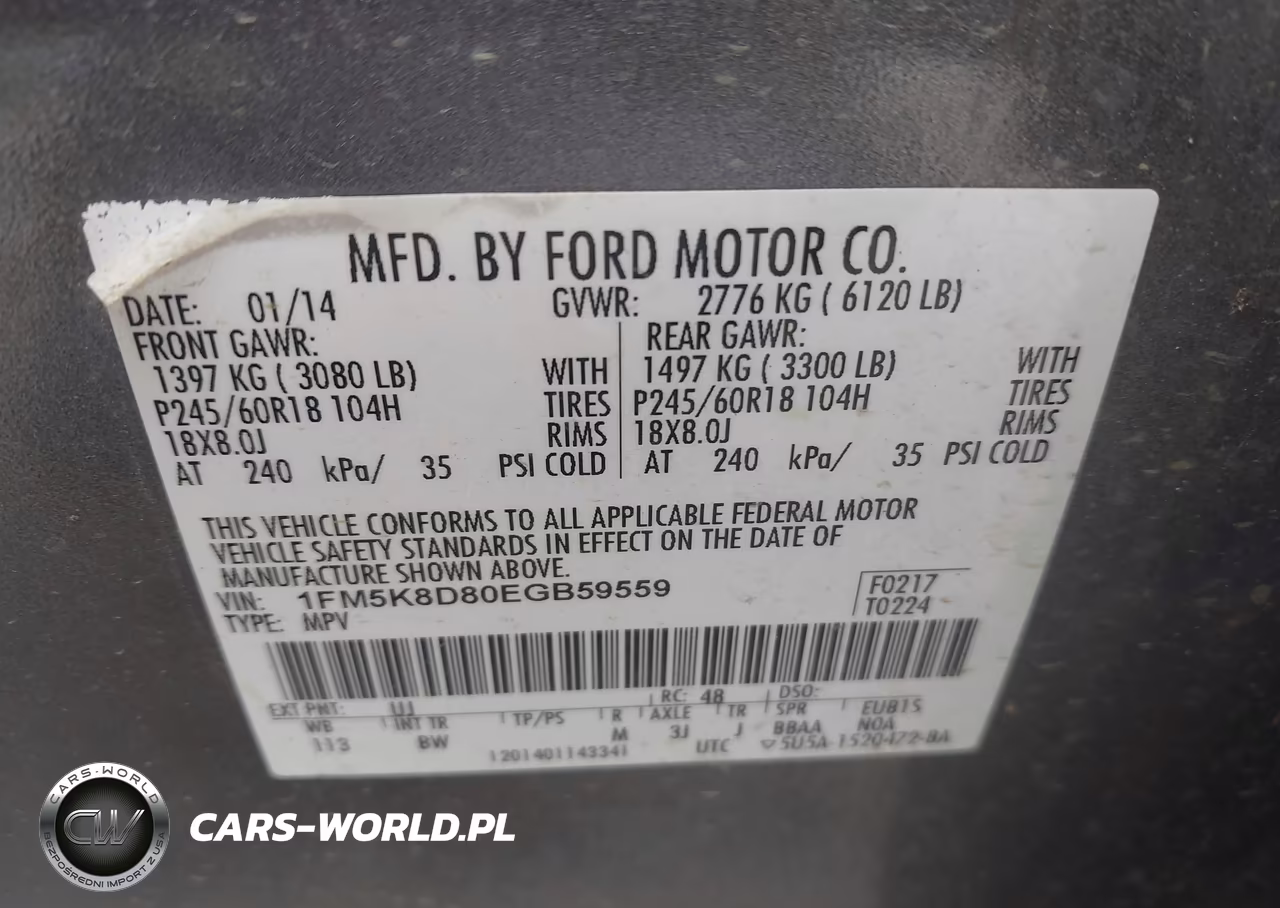 2014 Ford Explorer Xlt VIN:1FM5K8D80EGB59559 - 9