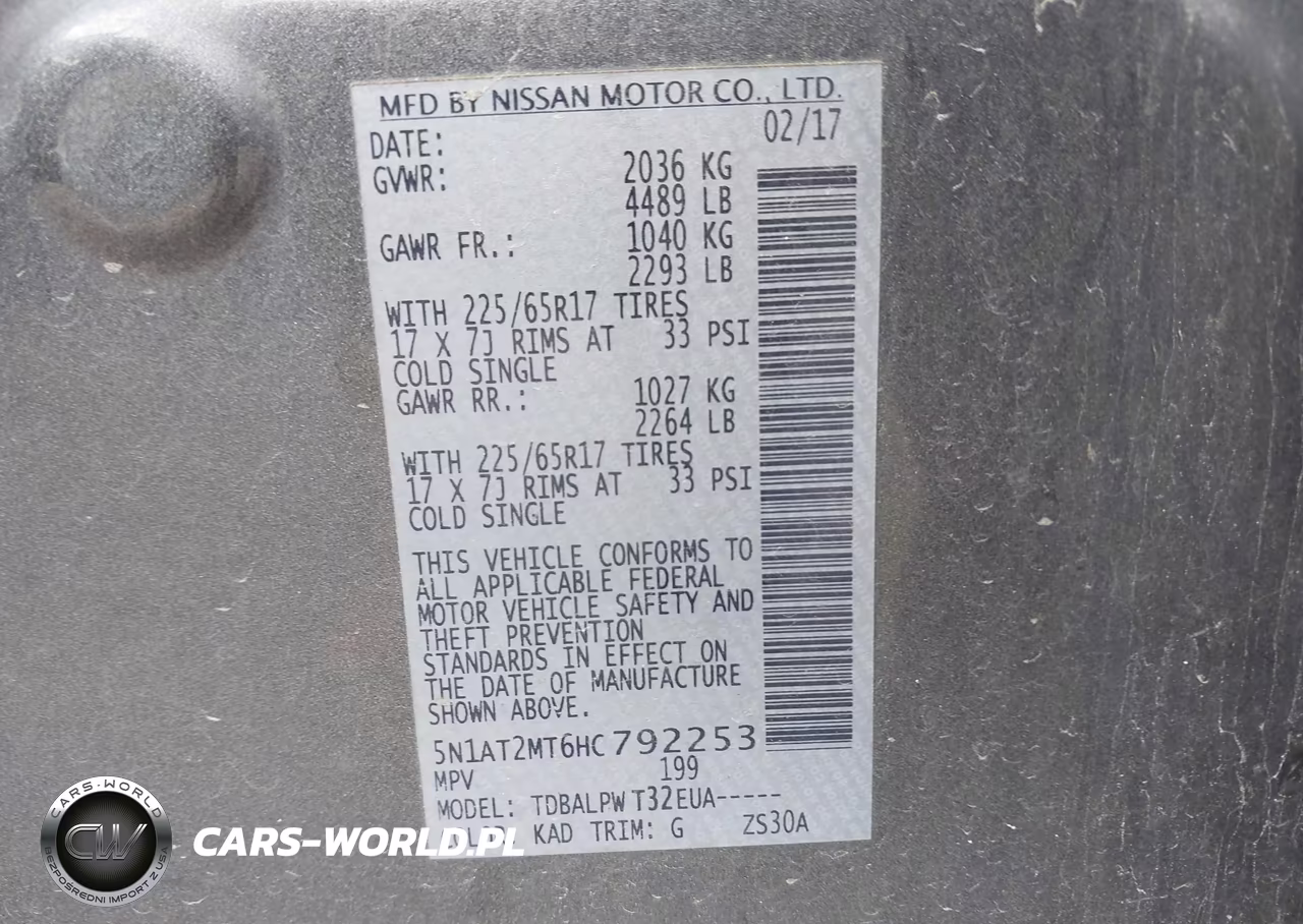 2017 Nissan Rogue S VIN:5N1AT2MT6HC792253 - 9