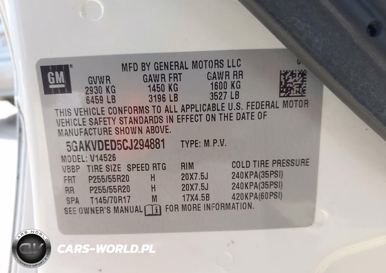 2012 Buick Enclave Premium VIN:5GAKVDED5CJ294881 - 9