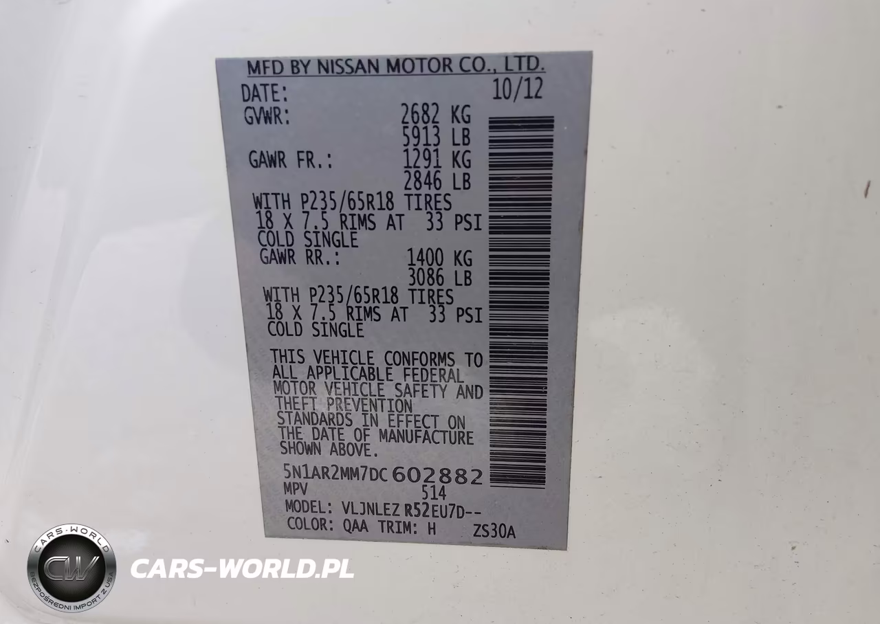 2013 Nissan Pathfinder Sv VIN:5N1AR2MM7DC602882 - 9