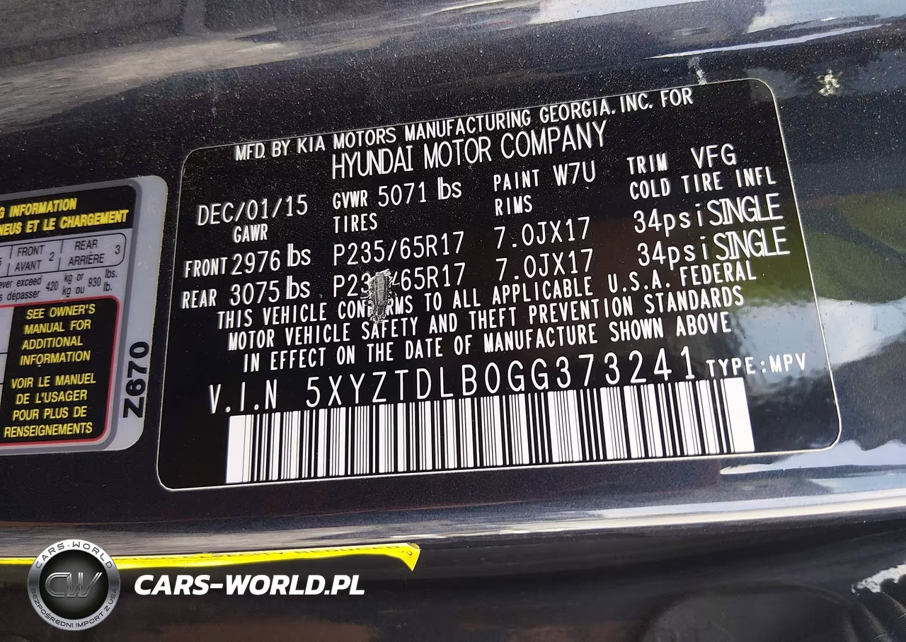 2016 Hyundai Santa Fe Sport 2.4L VIN:5XYZTDLB0GG373241 - 9