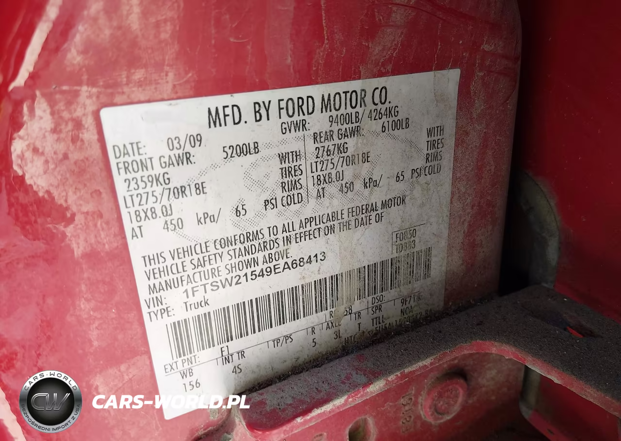 2009 Ford Super Duty F-250 Srw Lariat VIN:1FTSW21549EA68413 - 9