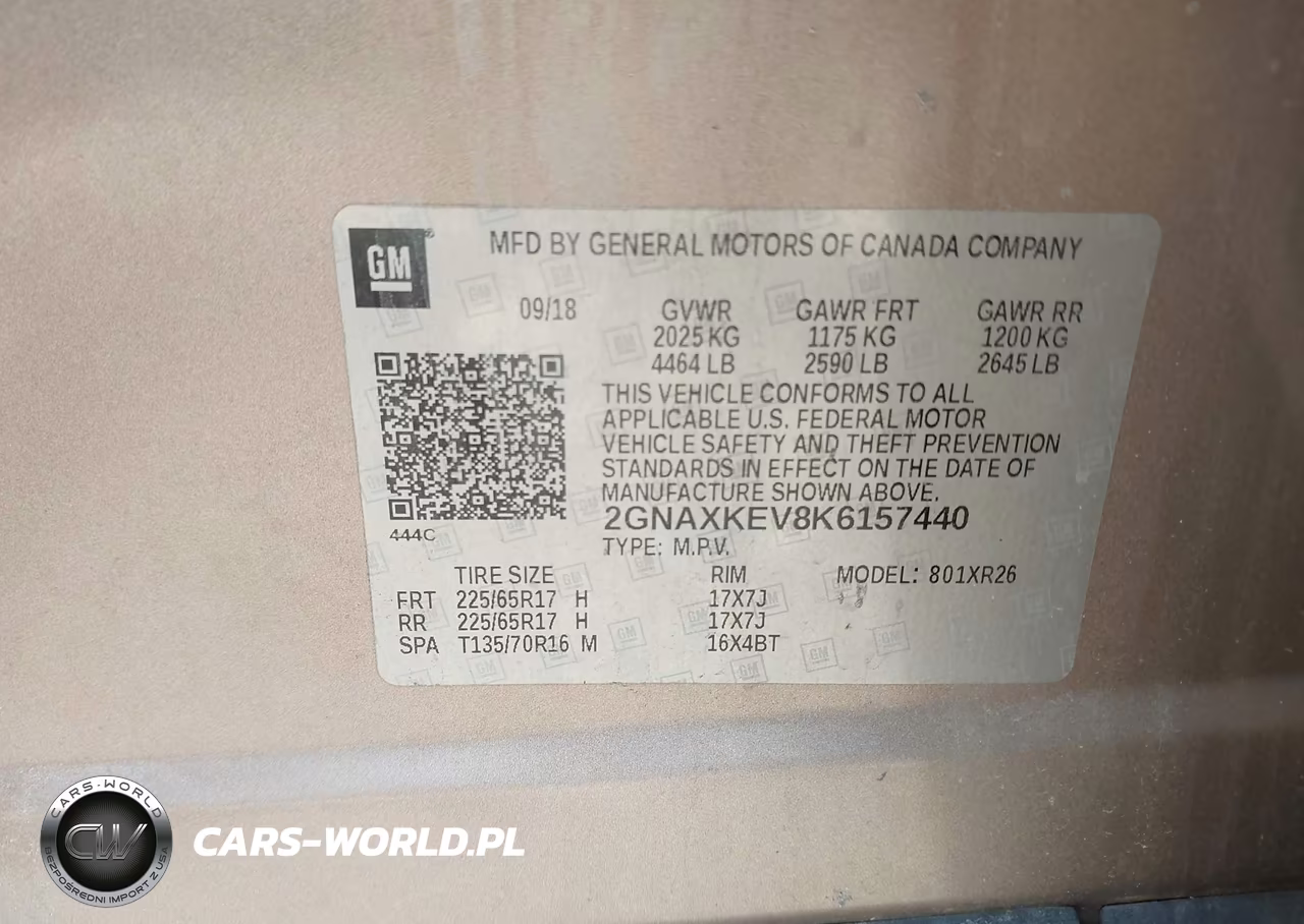 2019 Chevrolet Equinox Lt VIN:2GNAXKEV8K6157440 - 9