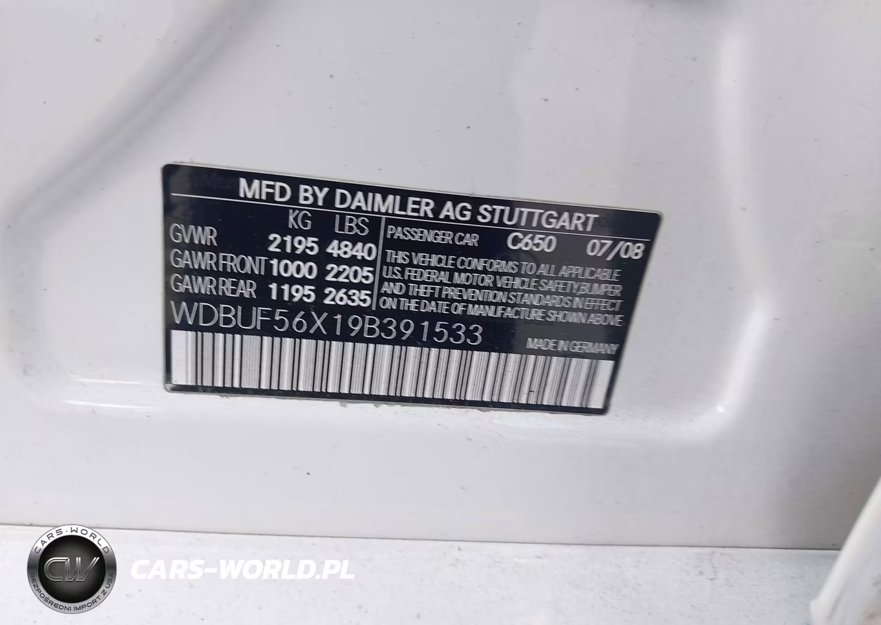2009 Mercedes-Benz E 350 VIN:WDBUF56X19B391533 - 9